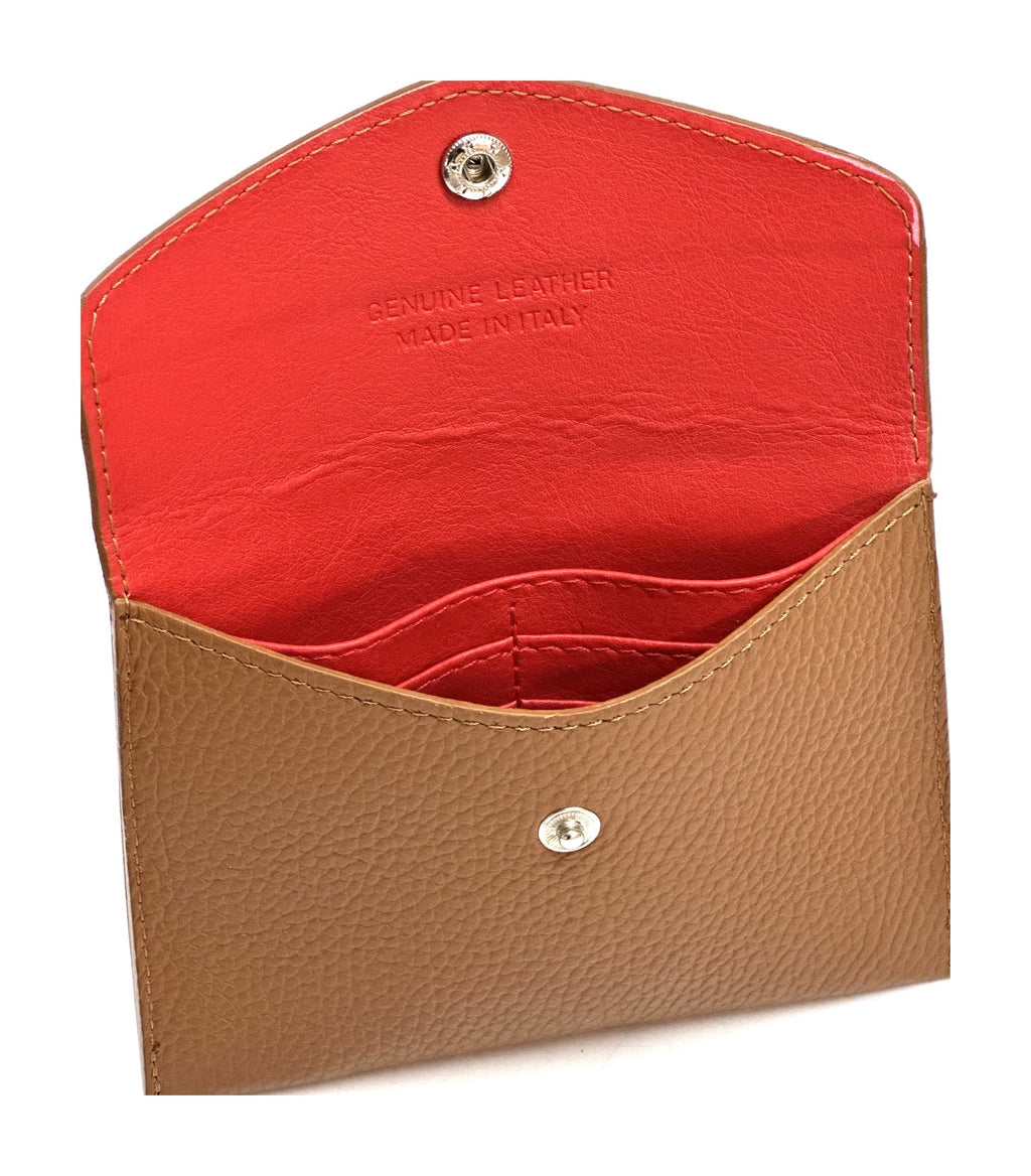 HE508 Cognac Small Leather Envelope Wallet