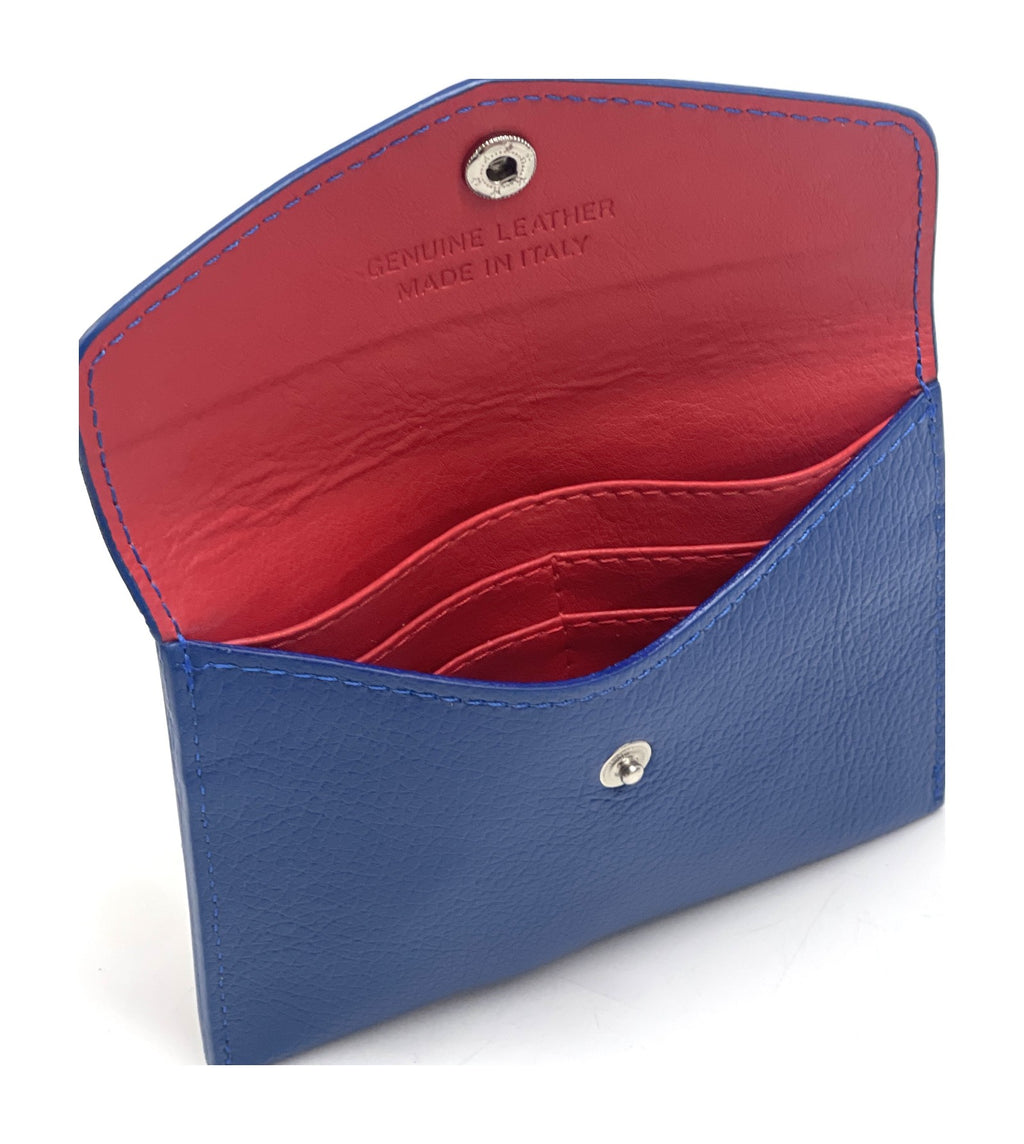 HE509 Royal Blue Small Leather Envelope Wallet