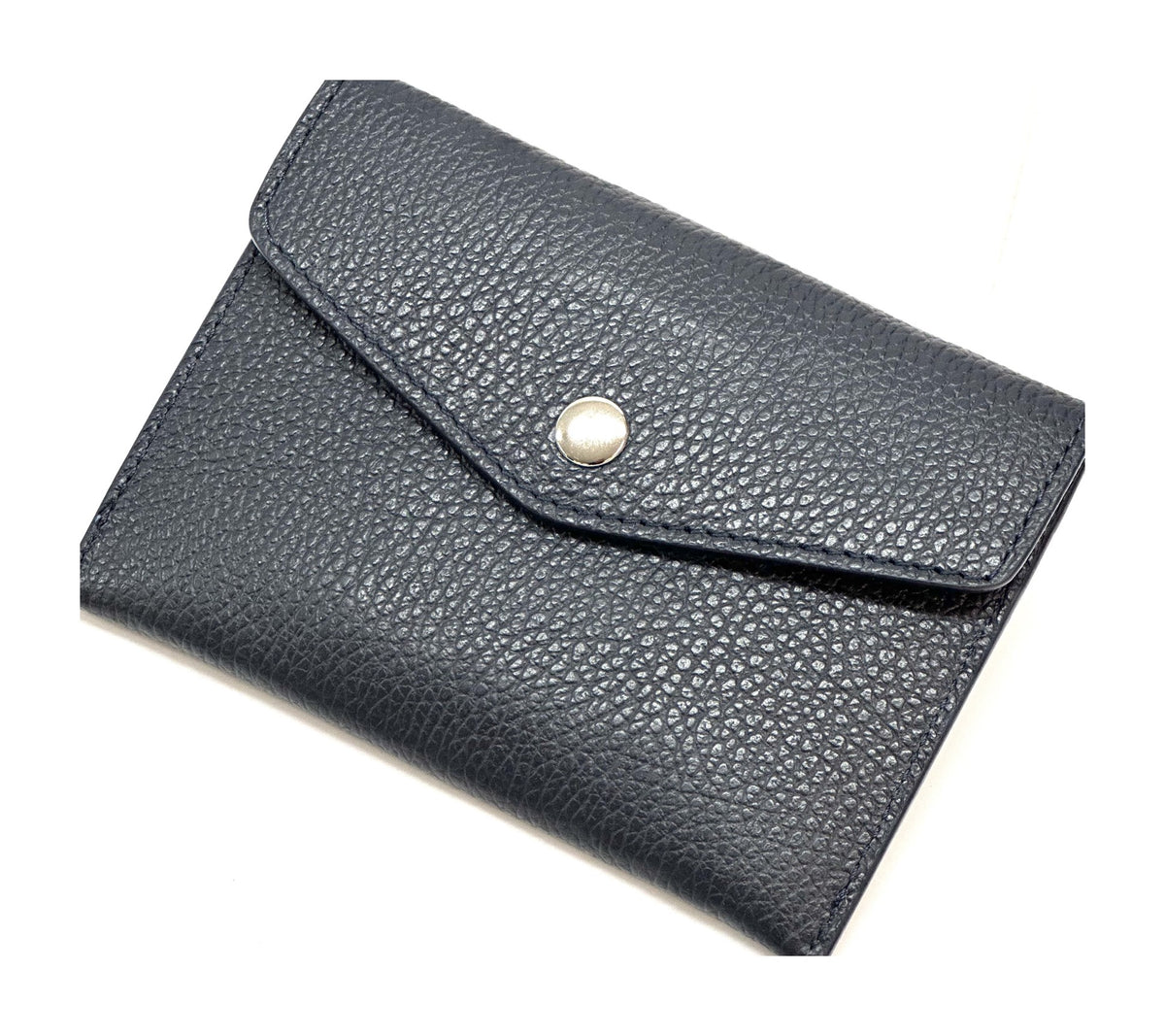 HE518 Navy Small Leather Envelope Wallet