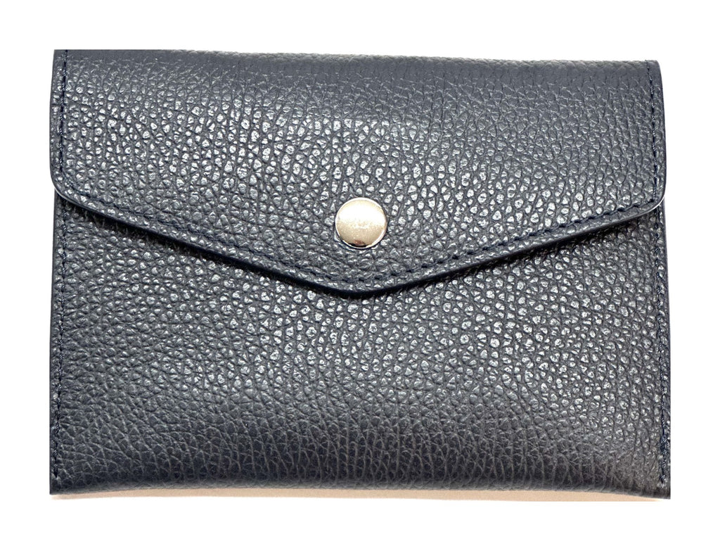 HE518 Navy Small Leather Envelope Wallet