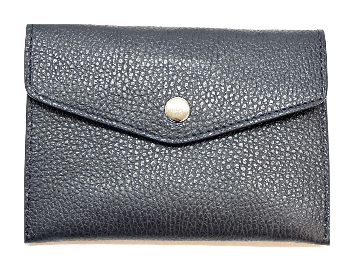 HE518 Navy Small Leather Envelope Wallet