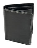 HE520 Black Vertical Trifold Wallet