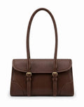 HE530 Brown Flap Suede Shoulder Bag