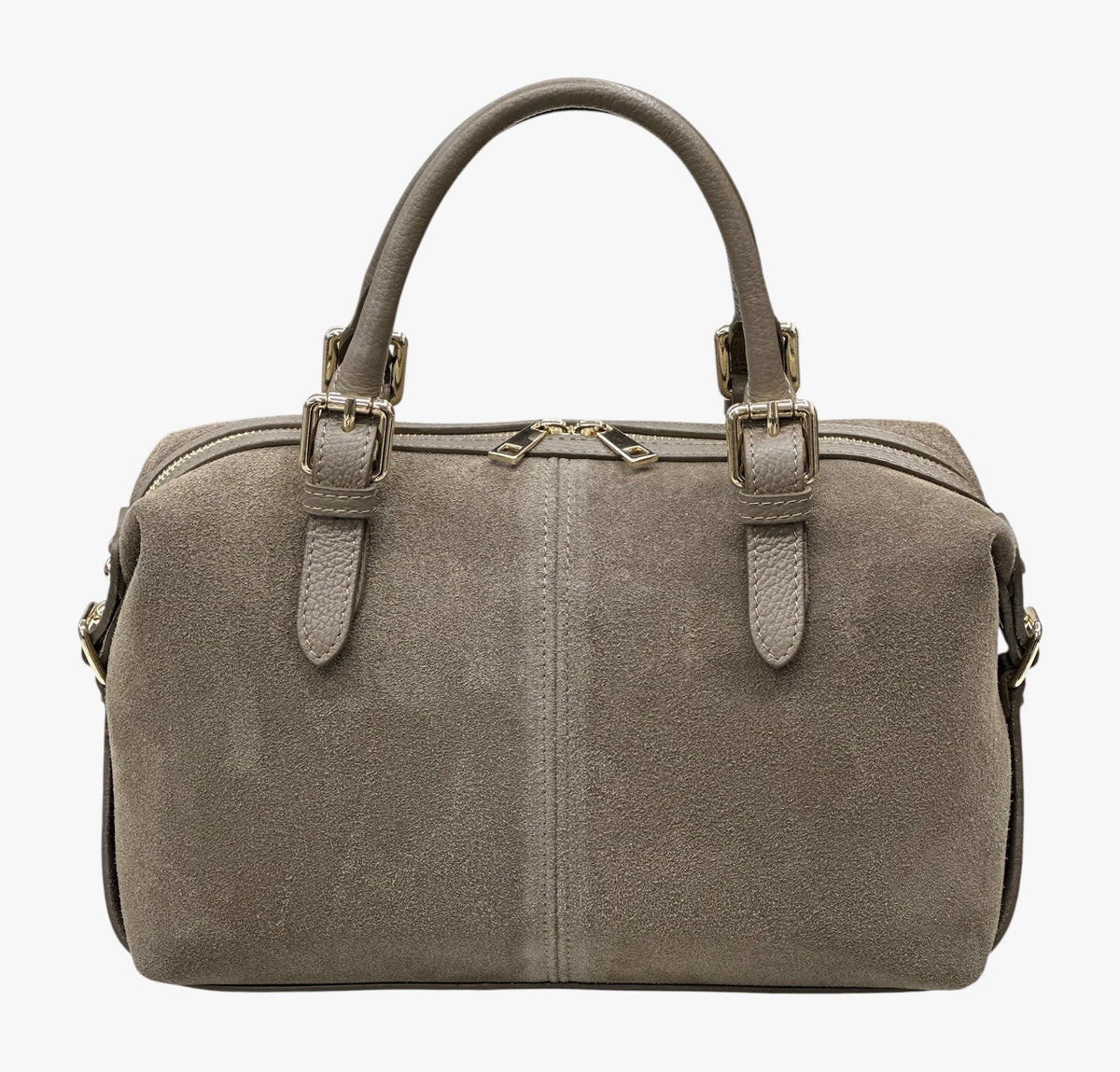 HE569 Dark Taupe Suede Satchel