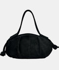 HE588 Black Slouchy Suede Hobo Bag