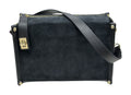 HE635 Black Suede Crossbody Bag