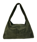 HE789 Military Green Slouchy Suede Hobo Bag