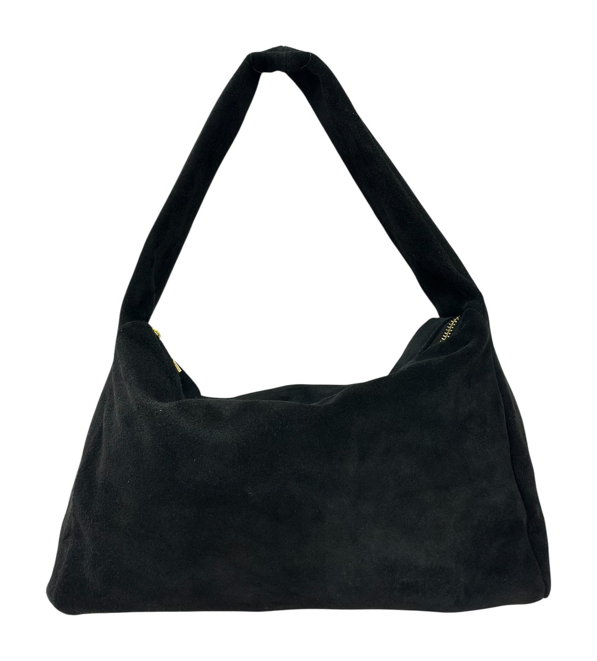 HE794 Black Slouchy Suede Hobo Bag