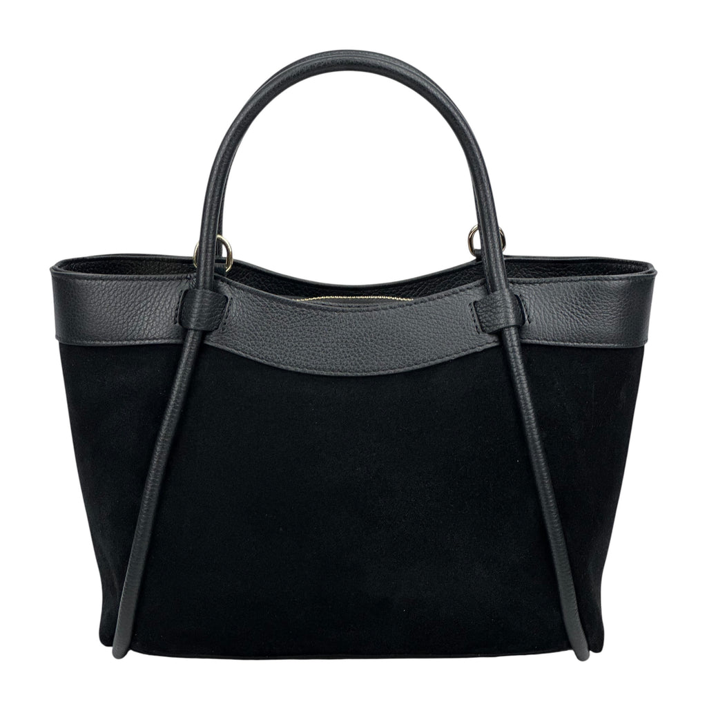 HE839 Black Suede Tote Bag
