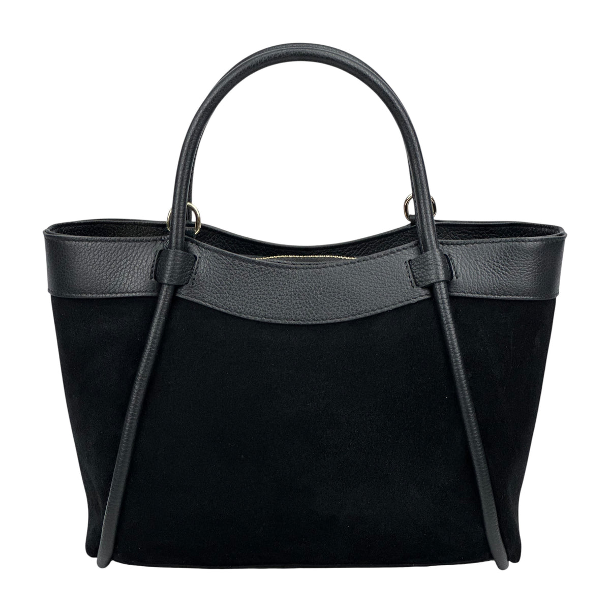 HE839 Black Suede Tote Bag