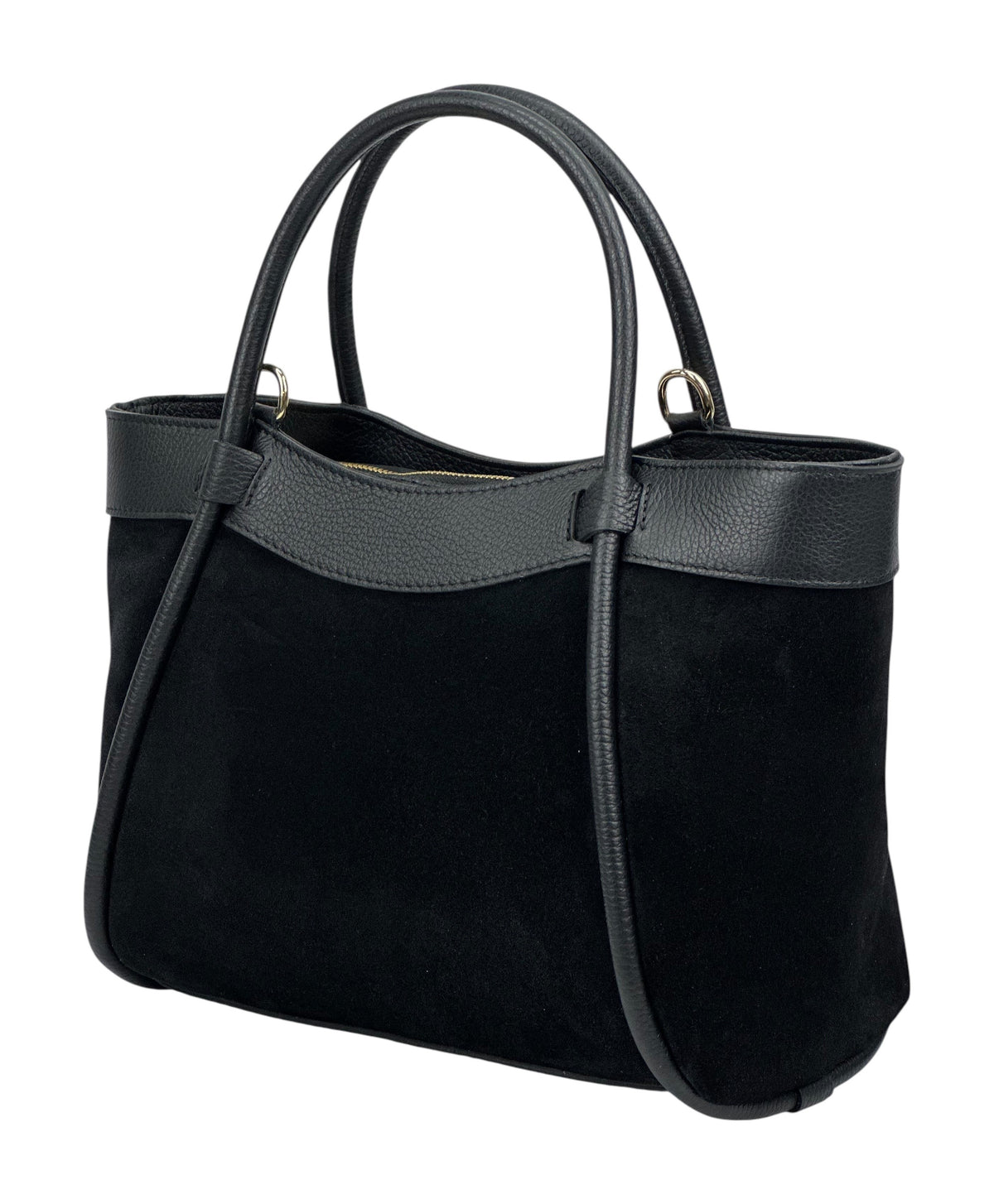HE839 Black Suede Tote Bag
