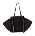 HE865 Dark Brown Slouchy Suede Tote Bag