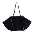 HE866 Black Slouchy Suede Tote Bag