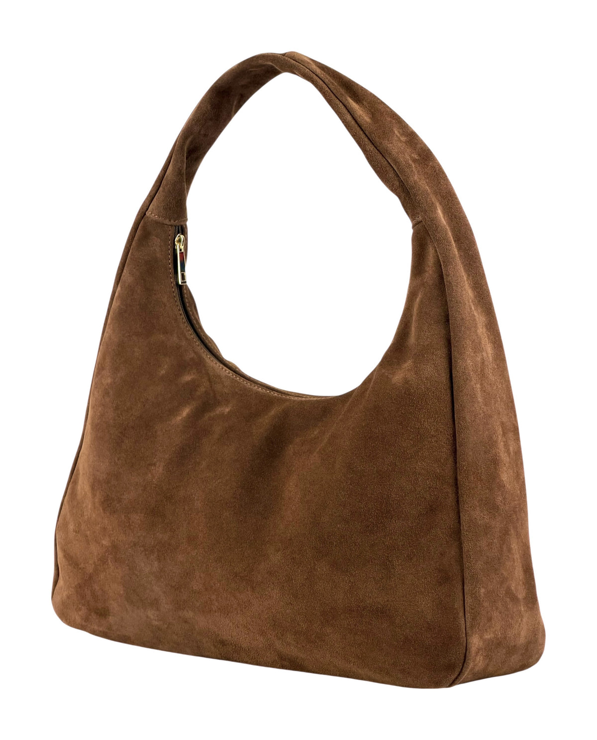 HE870 Brown Suede Hobo Bag