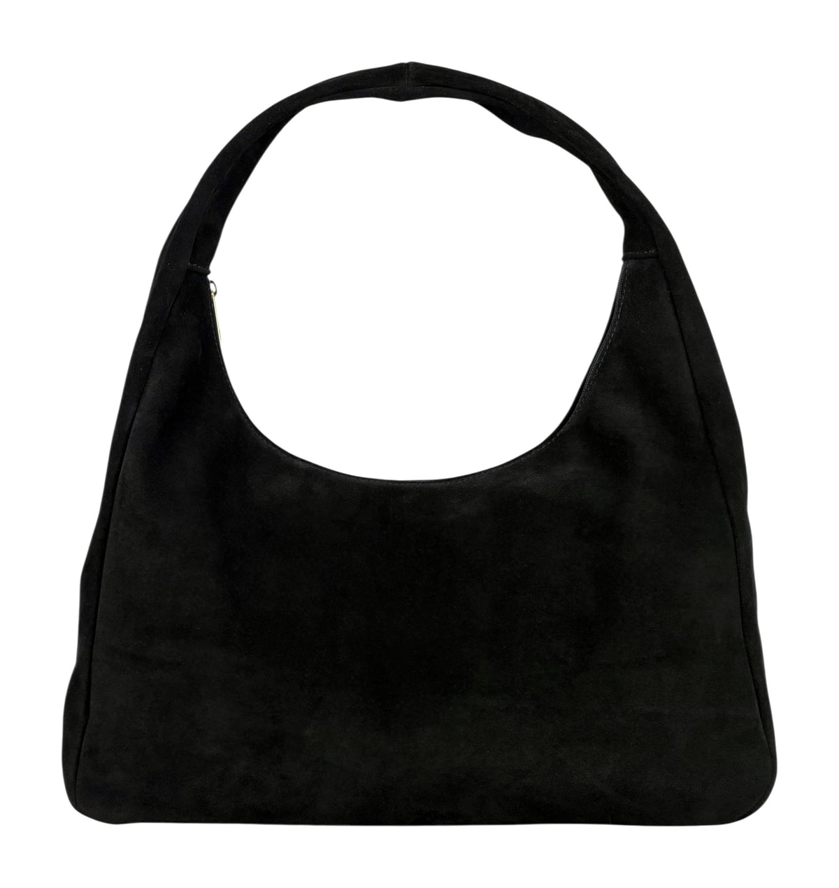 HE872 Black Suede Hobo Bag