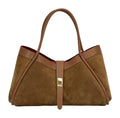 HE891 Dark Tan Suede Tote Bag