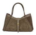 HE892 Dark Taupe Suede Tote Bag