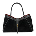 HE894 Black Suede Tote Bag