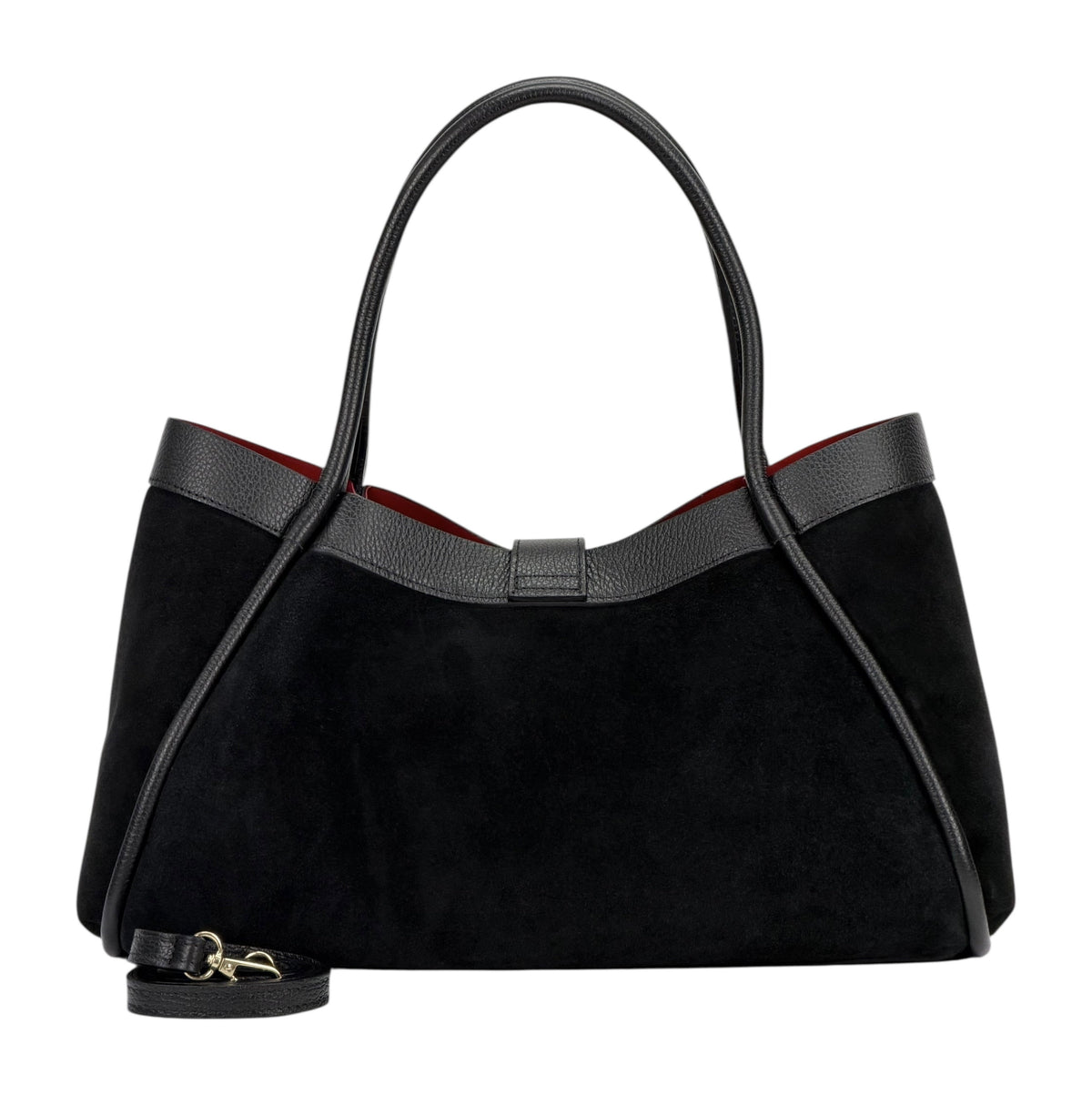 HE894 Black Suede Tote Bag