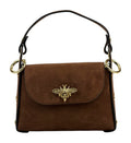 HE900 Brown Mini Suede Top Handle Bag