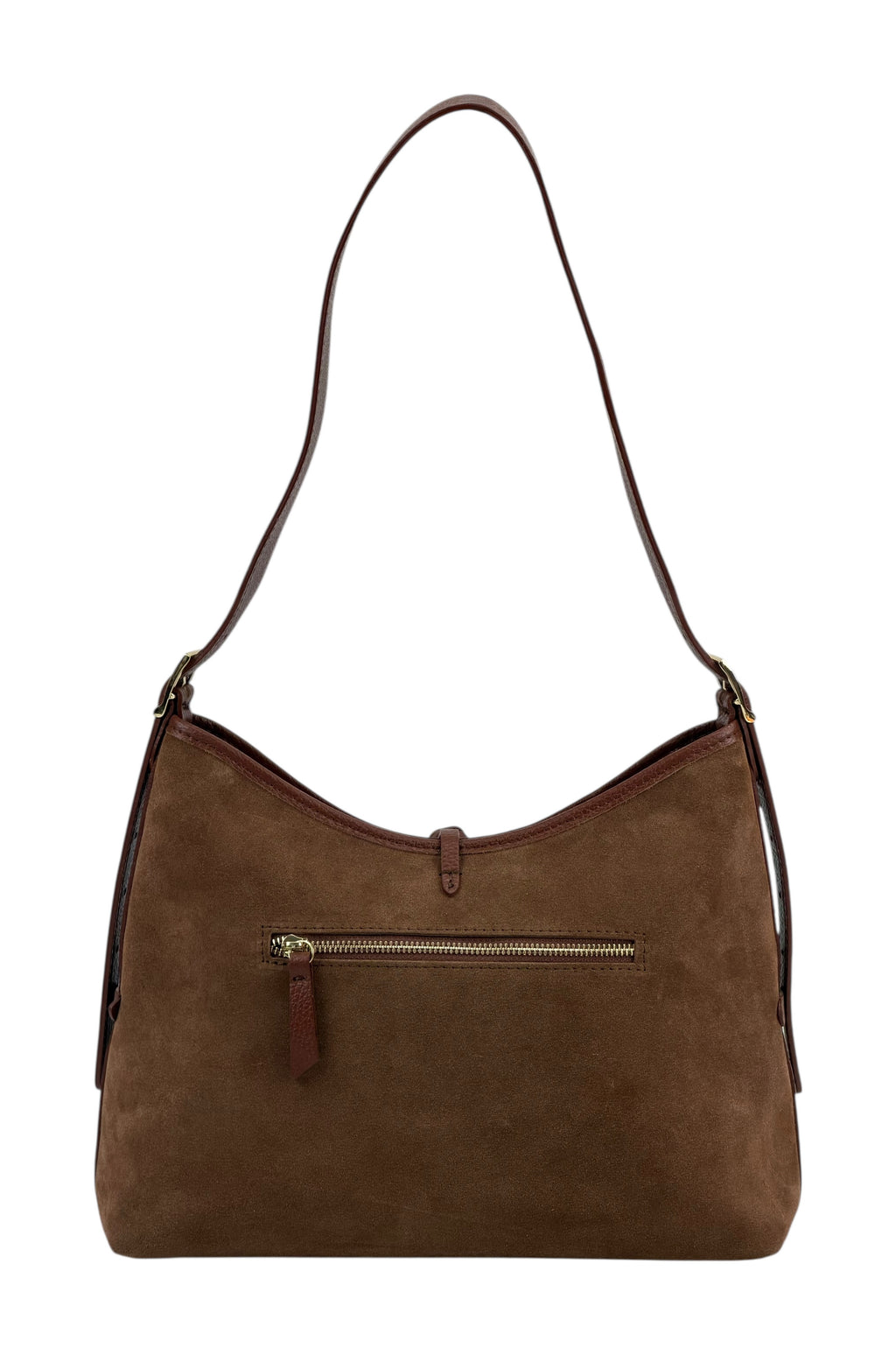 HE904 Brown Slouchy Suede Hobo Bag