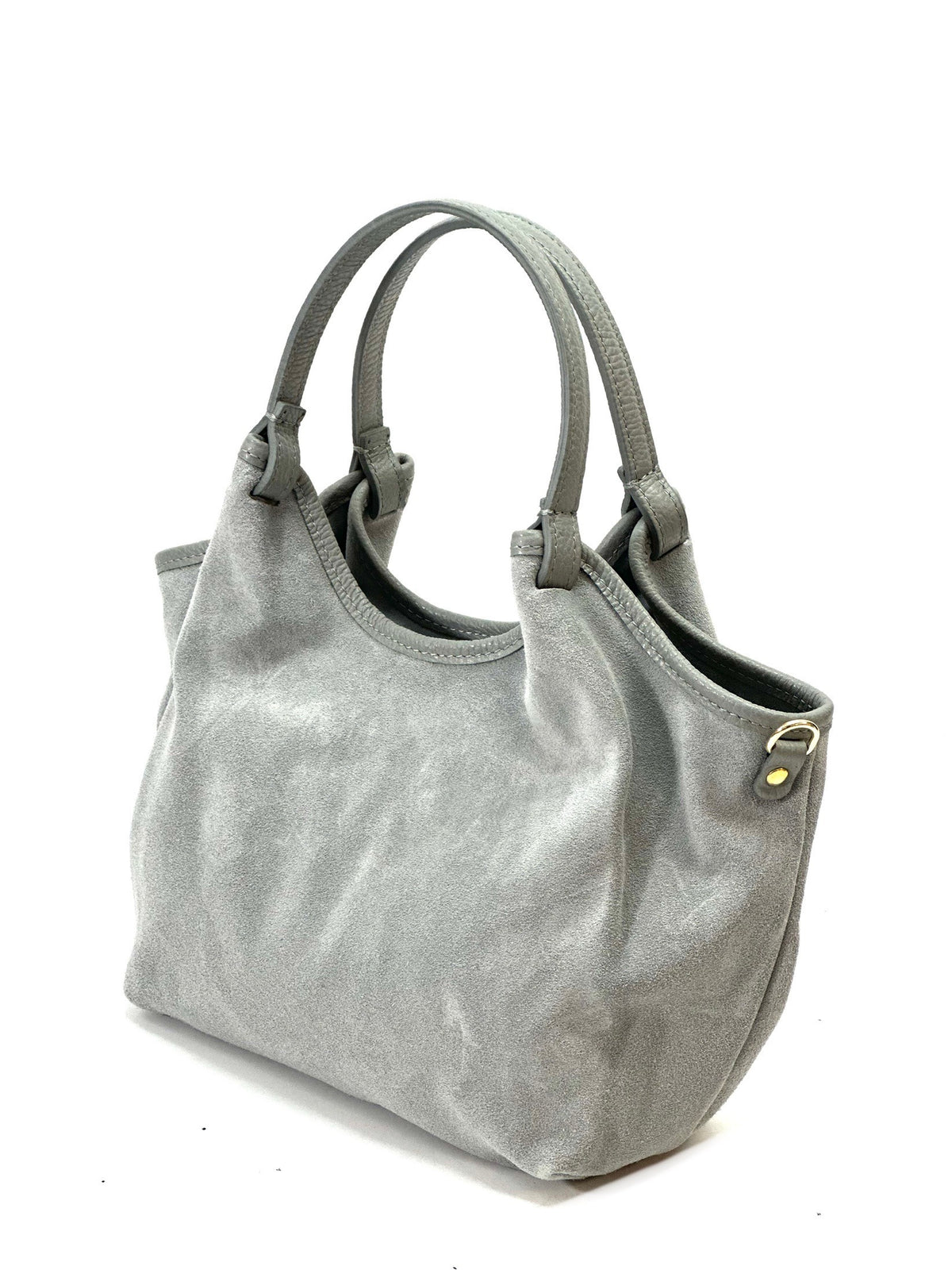 HE909 Grey Slouchy Suede Tote Bag
