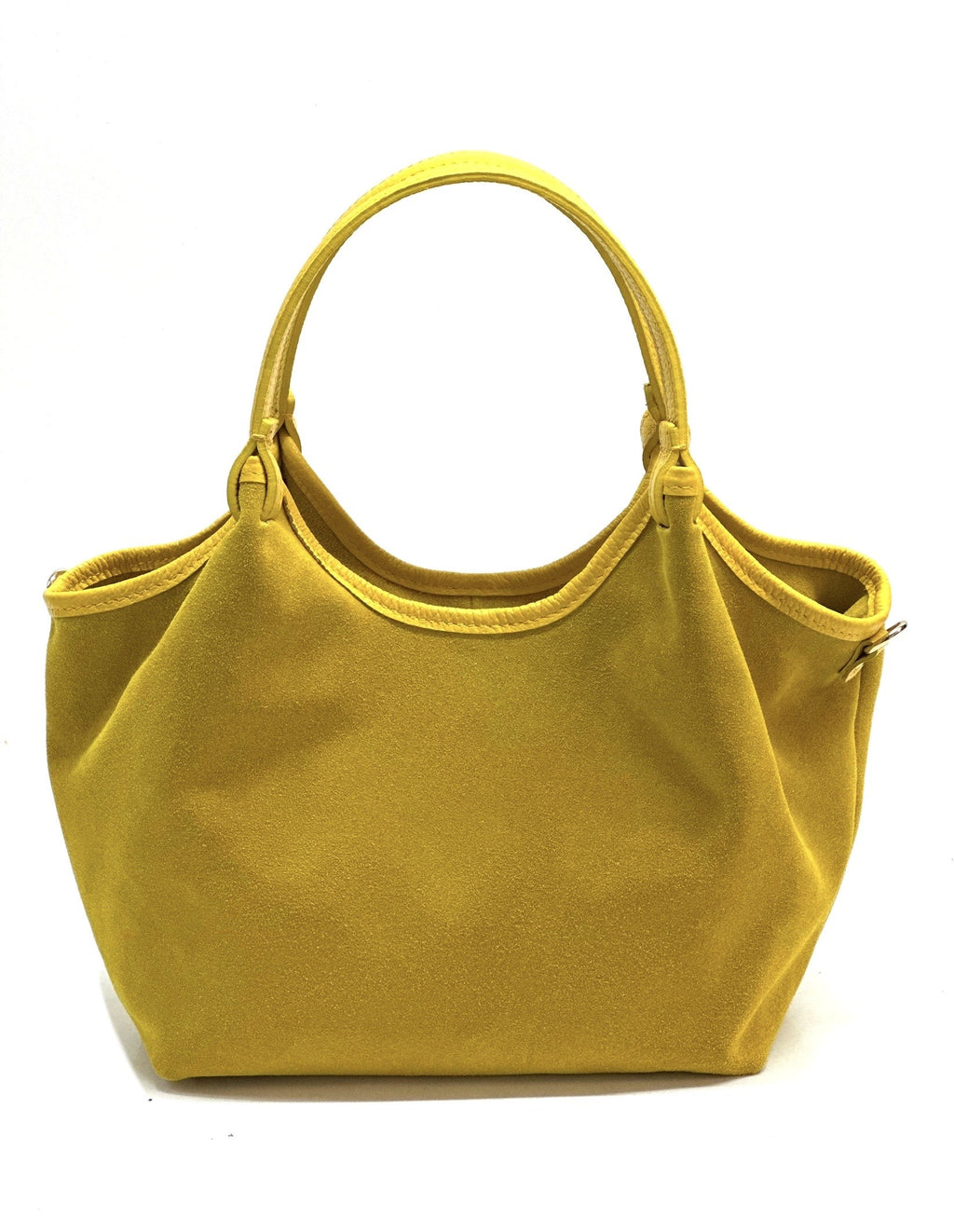 HE912 Yellow Slouchy Suede Tote Bag