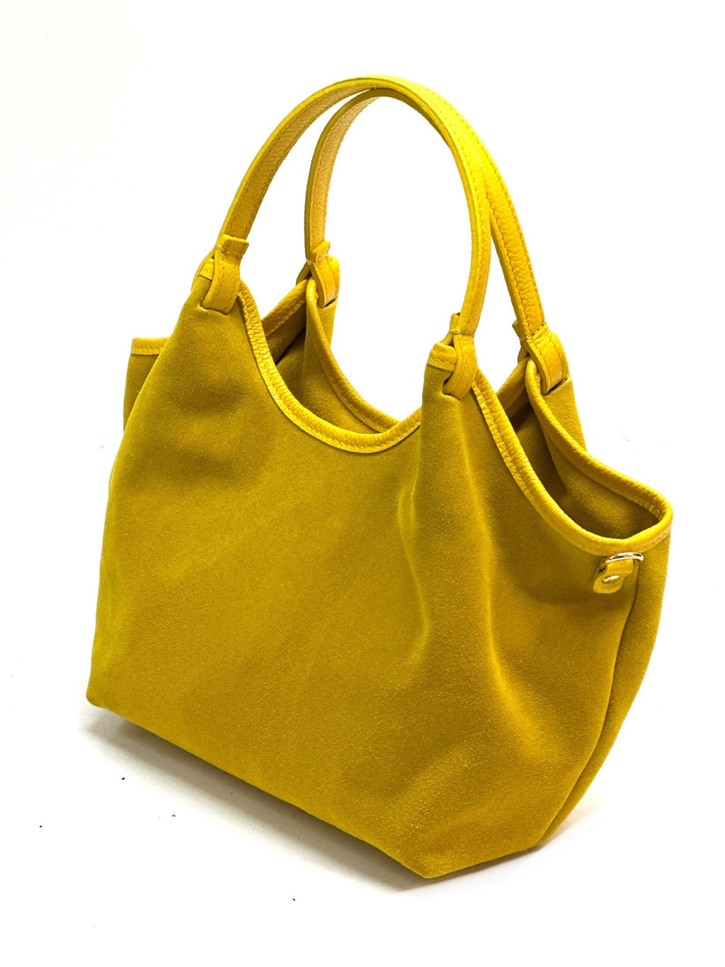 HE912 Yellow Slouchy Suede Tote Bag
