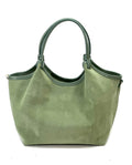 HE913 Sage Green Slouchy Suede Tote Bag