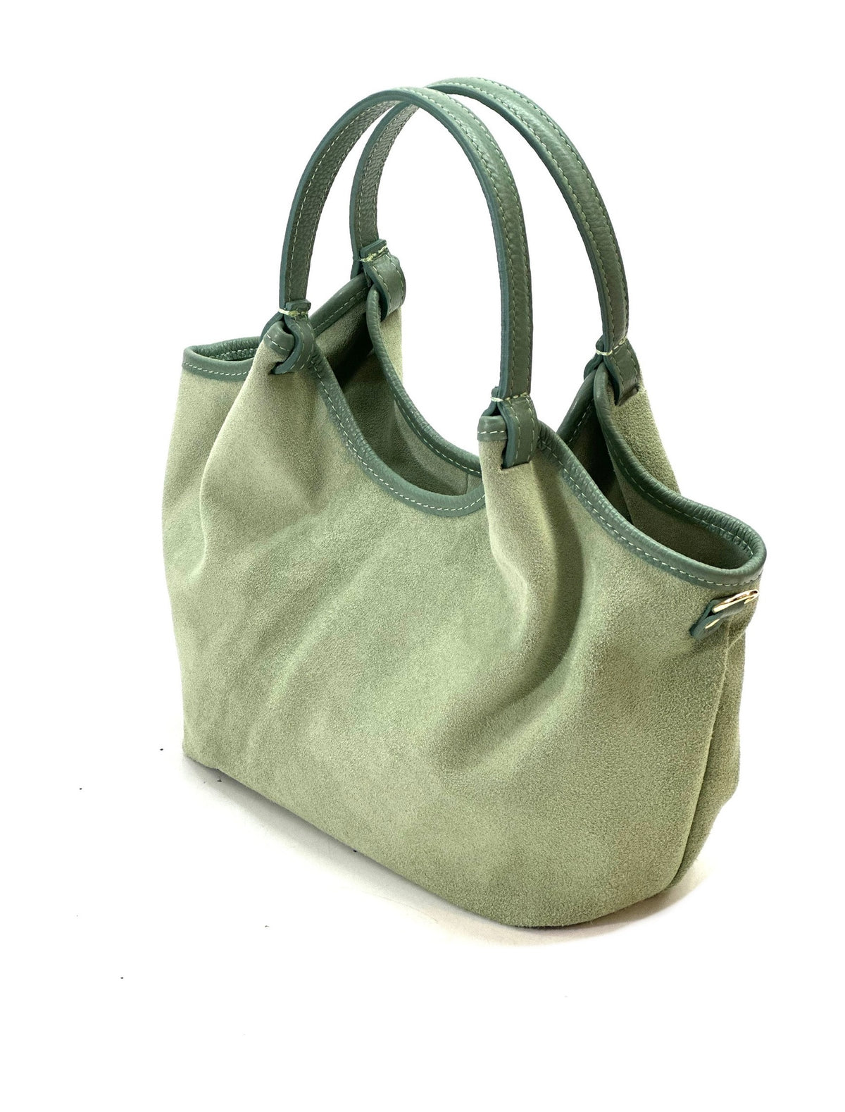 HE913 Sage Green Slouchy Suede Tote Bag