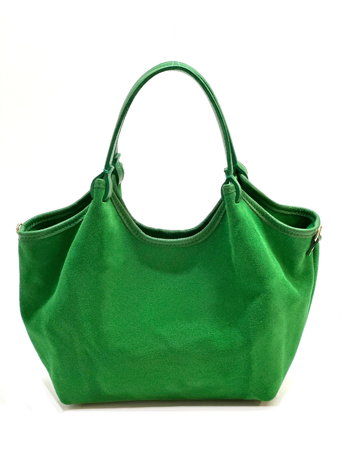 HE914 Apple Green Slouchy Suede Tote Bag