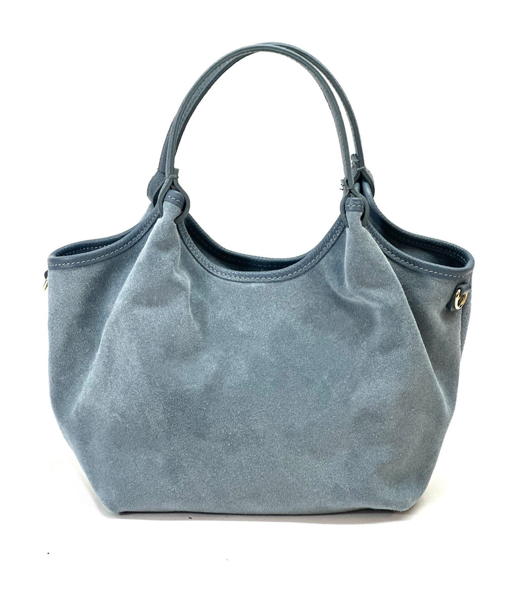 HE917 Powder Blue Slouchy Suede Tote Bag