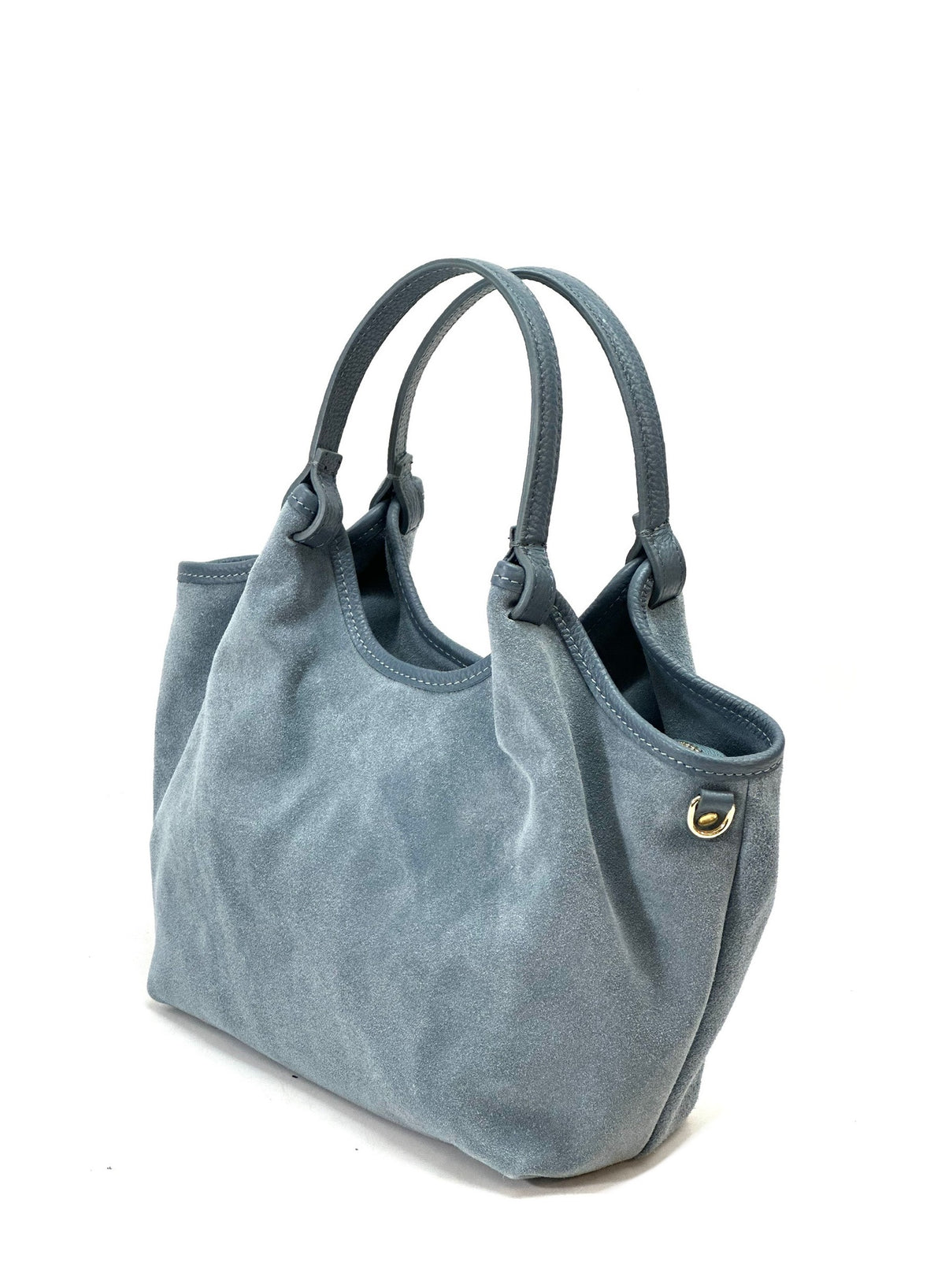 HE917 Powder Blue Slouchy Suede Tote Bag