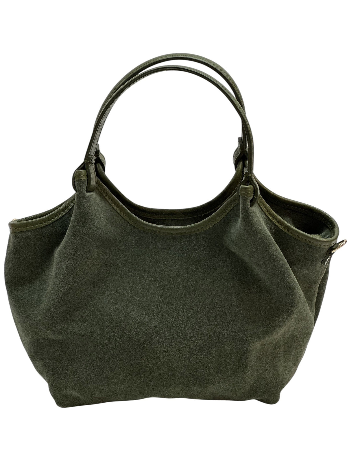 HE919 Military Green Slouchy Suede Tote Bag