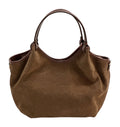 HE920 Brown Slouchy Suede Tote Bag