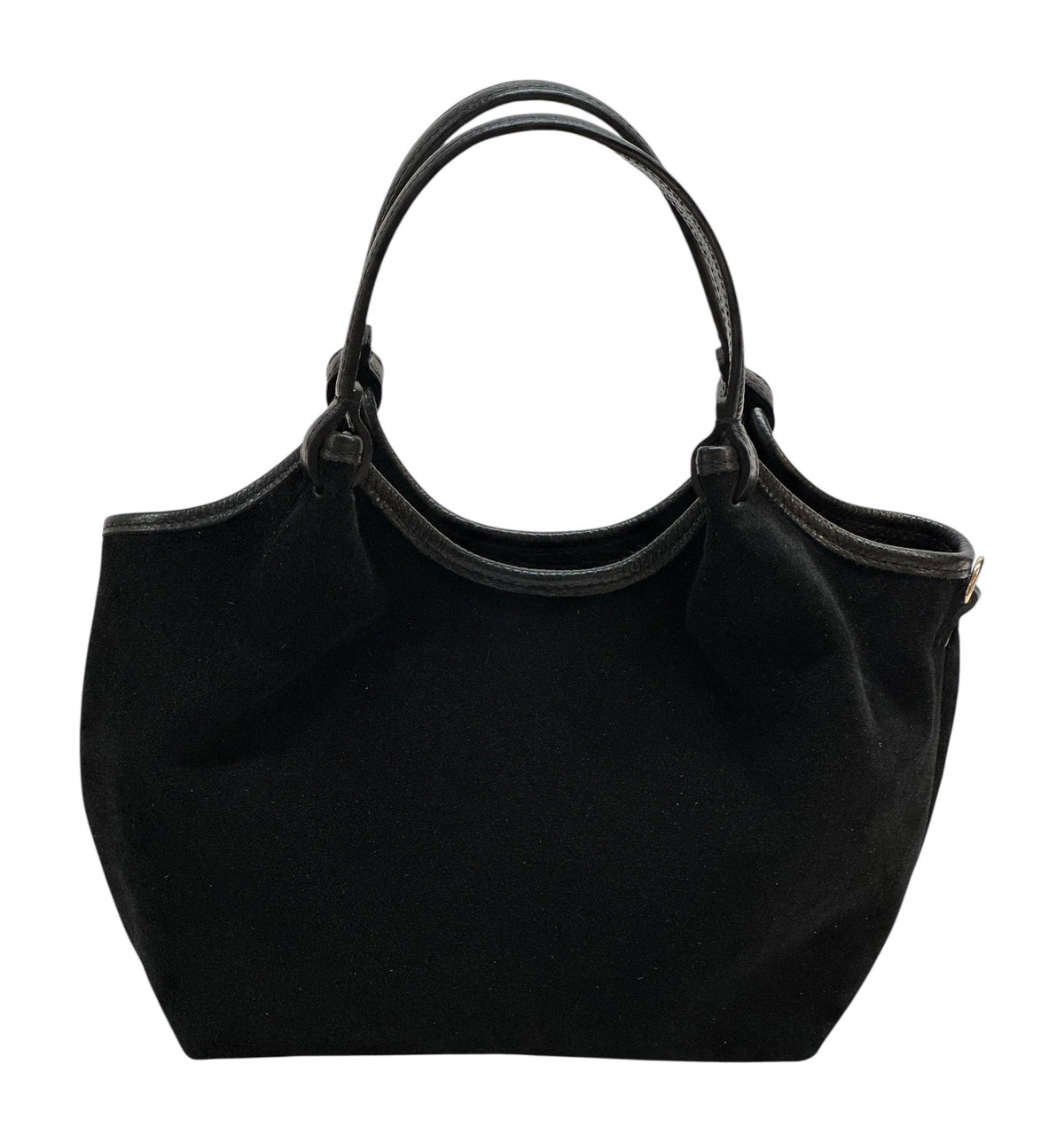 HE924 Black Slouchy Suede Tote Bag