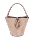 HE936 Powder Pink Suede Bucket Bag