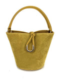 HE939 Mustard Suede Bucket Bag