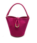 HE943 Fuchsia Suede Bucket Bag