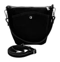 HE968 Black Suede Crossbody Bag