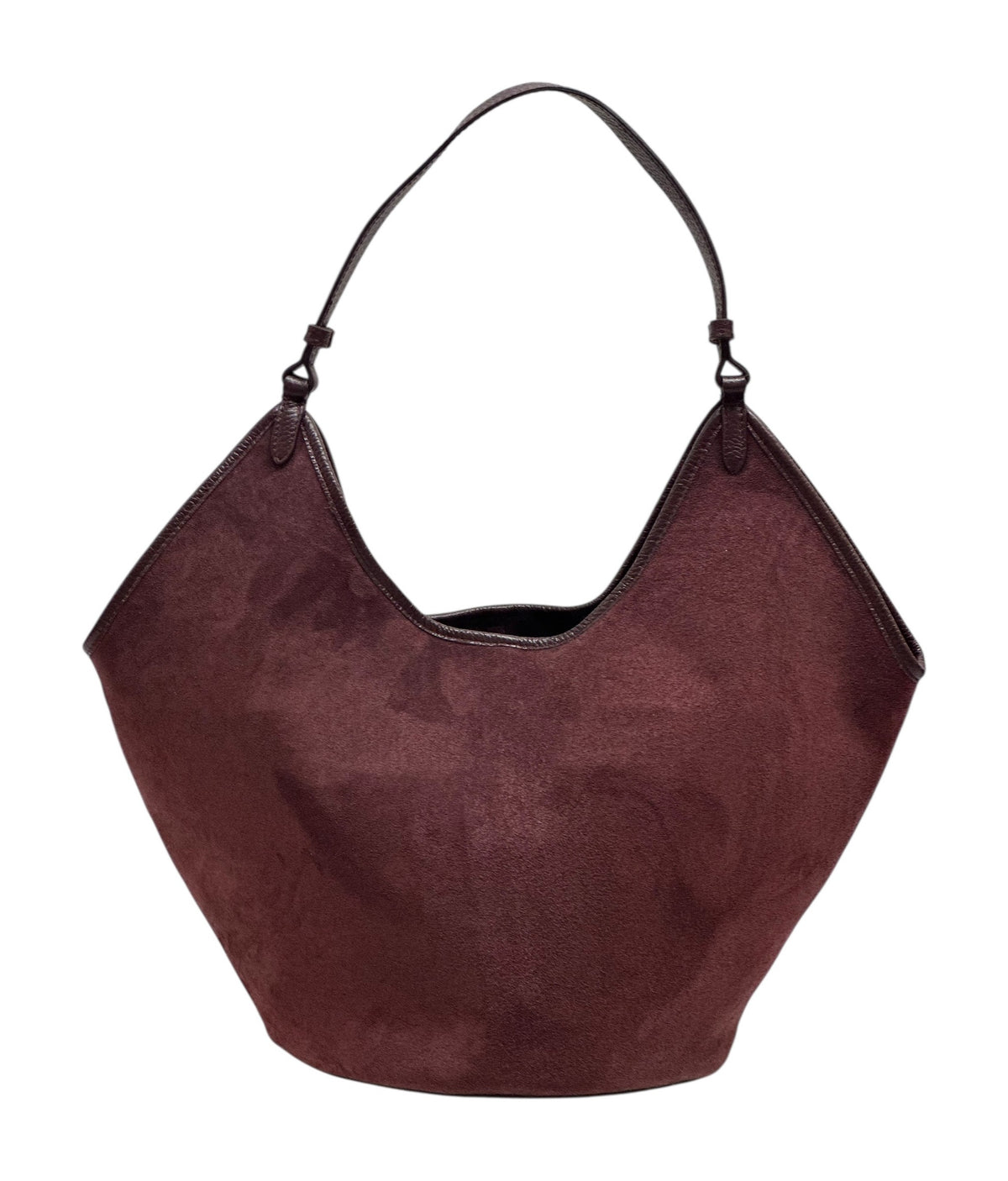 HE992 Burgundy Slouchy Suede Hobo Bag