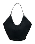 HE996 Black Slouchy Suede Hobo Bag