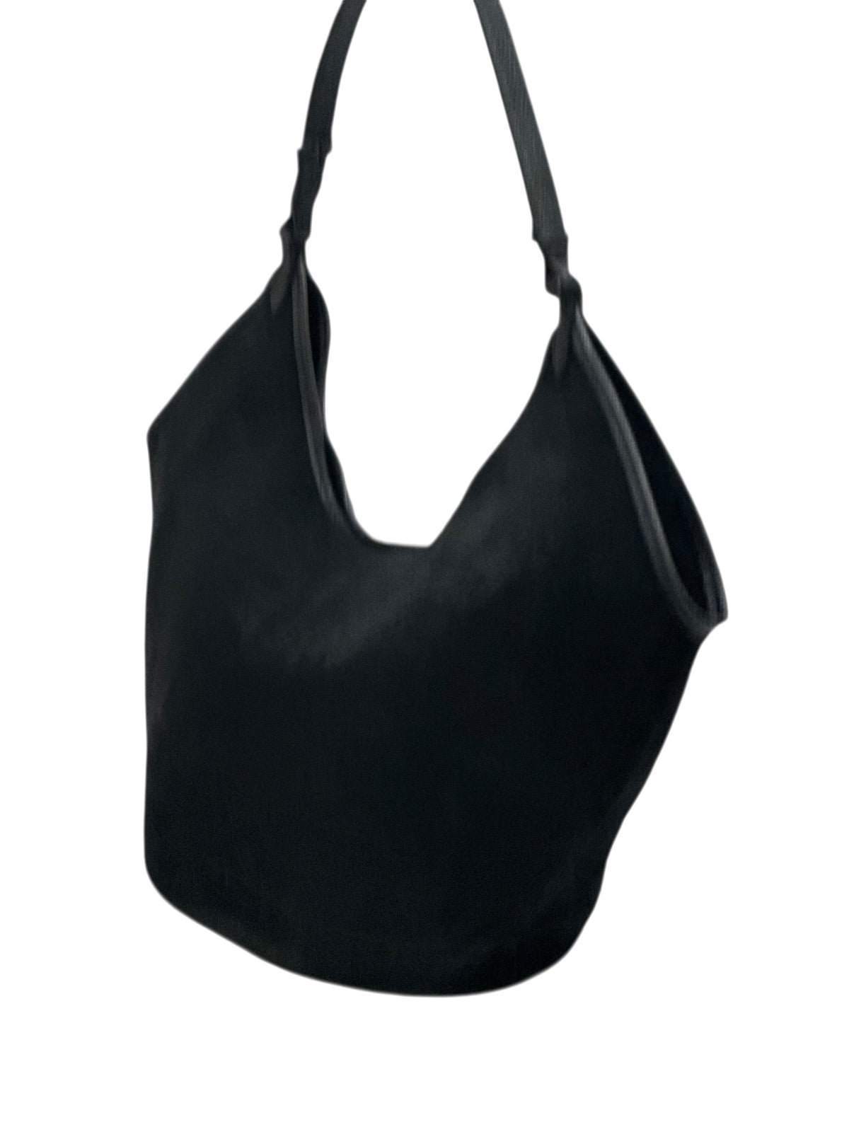HE996 Black Slouchy Suede Hobo Bag
