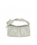 IT5788OW Glossy Leather Handbag with Knot Detail - Optical White