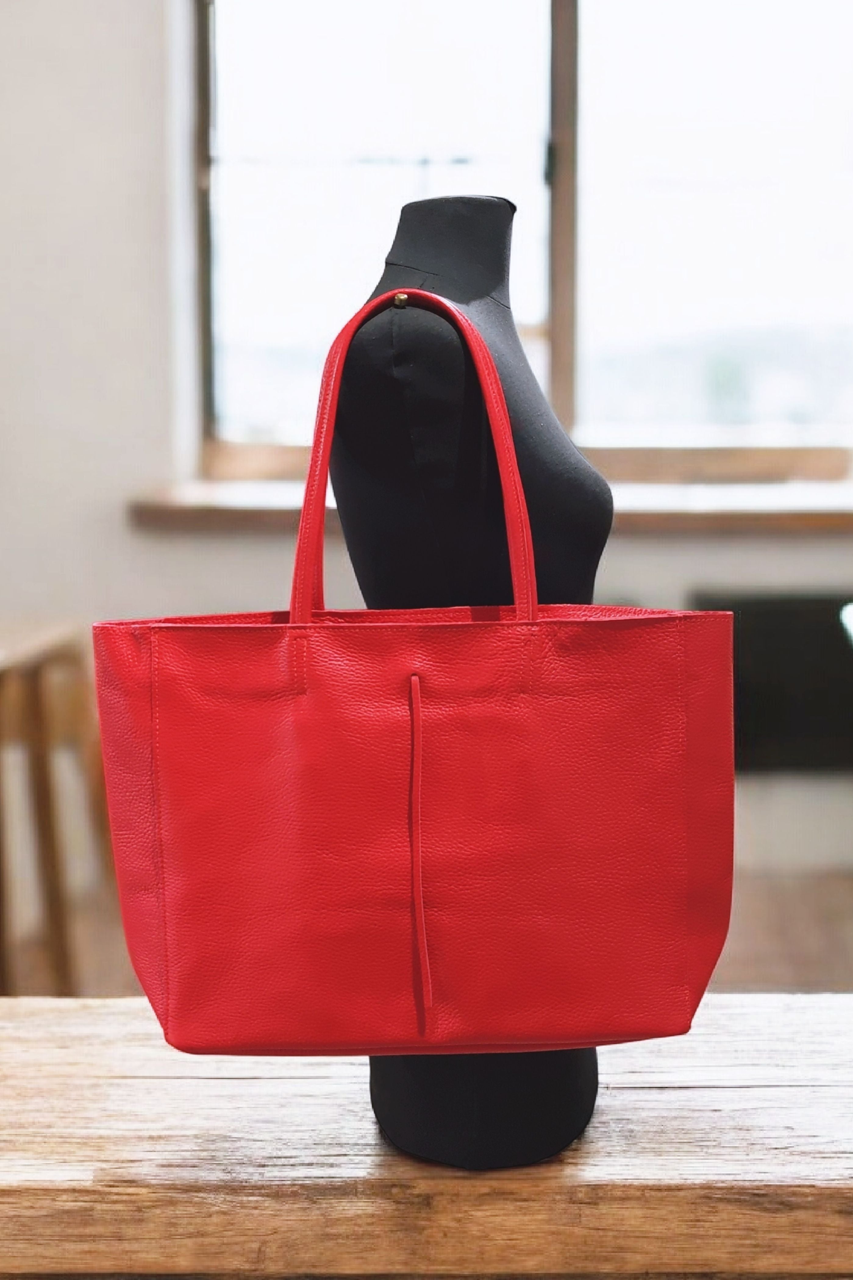 BMN006 Red Leather Bag