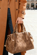 BMN099 Taupe Leather Bag