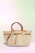 BMN189 Cream Leather Bag