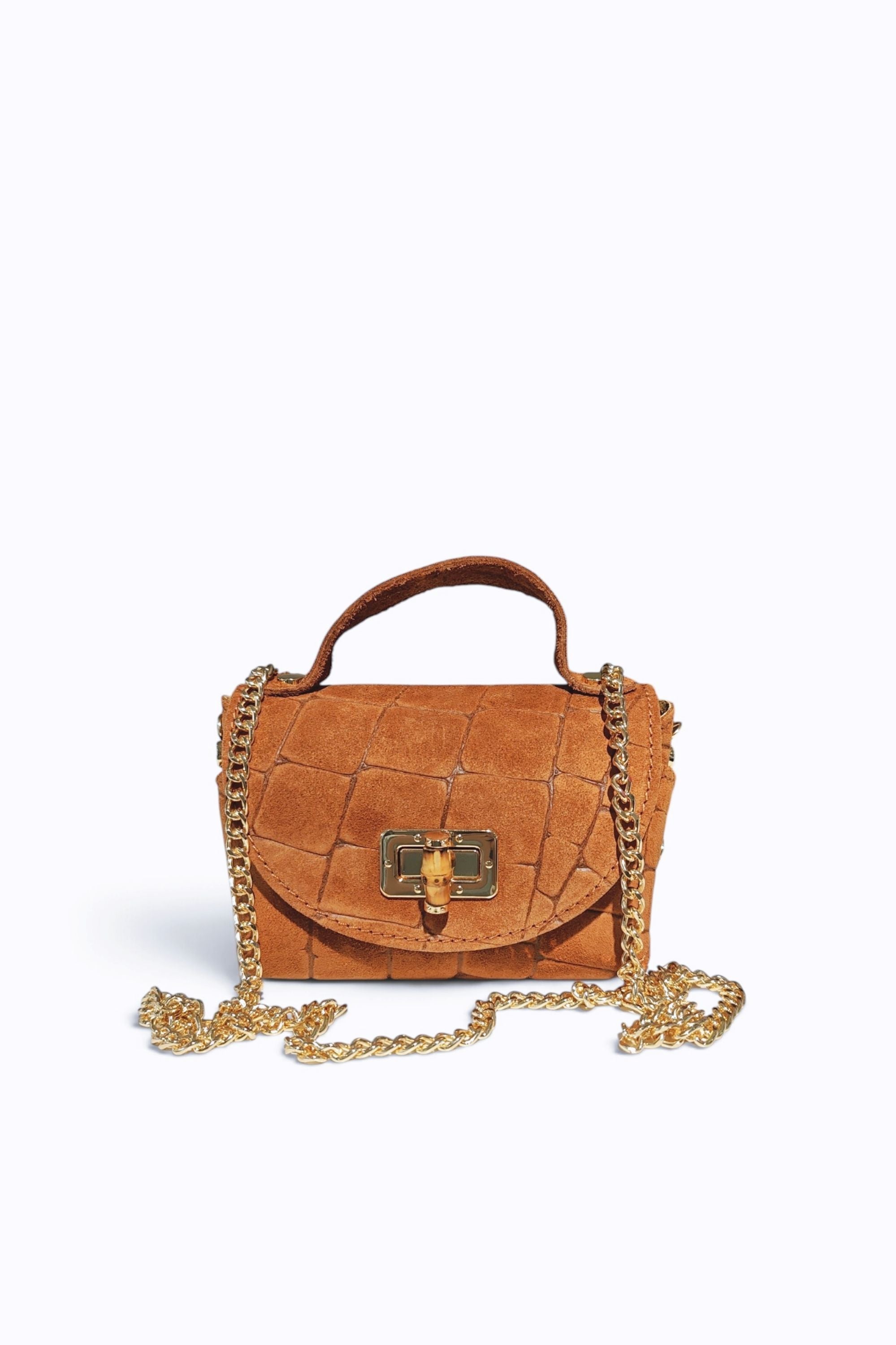 BMN019 Camel Suede Bag