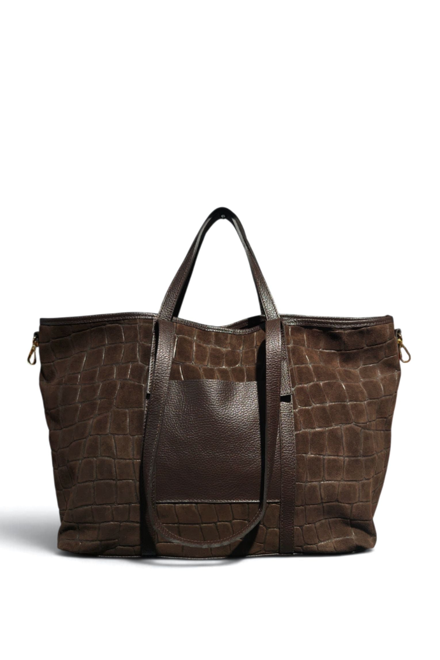 BMN196 Chocolate Leather Bag