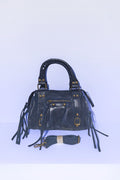 BMN060 Navy Leather Bag